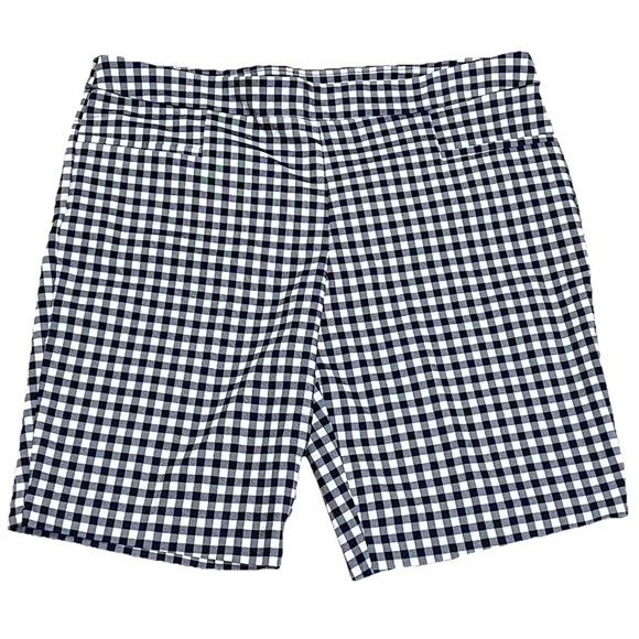 NWT Time & Tru Gingham Plaid Bermuda Maternity Shorts Pull On Plus Size XXL - Picture 1 of 8